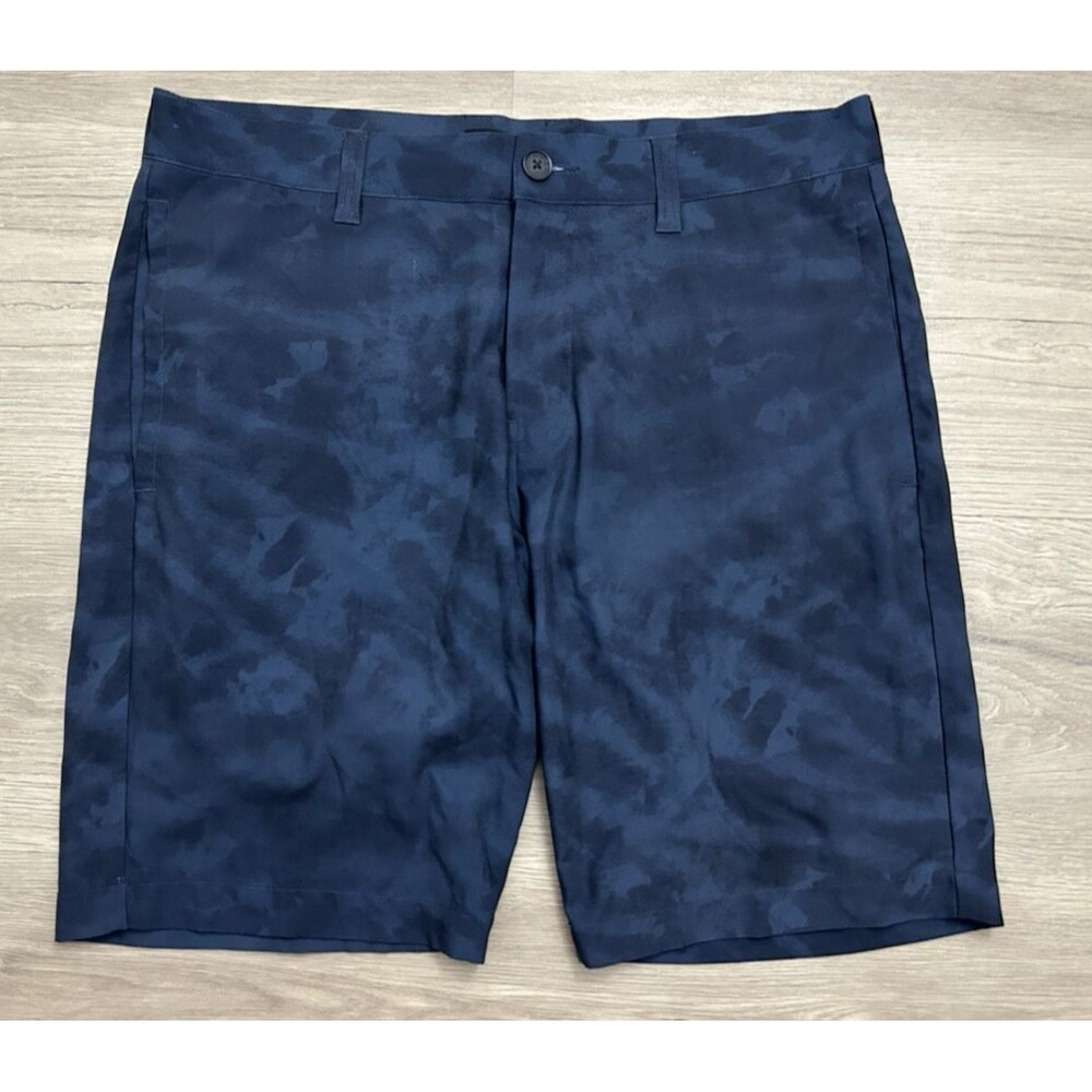 Men’s Travis Mathew Dock Head Tie Dye Casual Hybrid Golf Shorts Sz 34 Blue